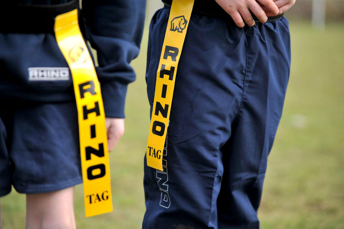10pk Rugby Flag Belts Yellow