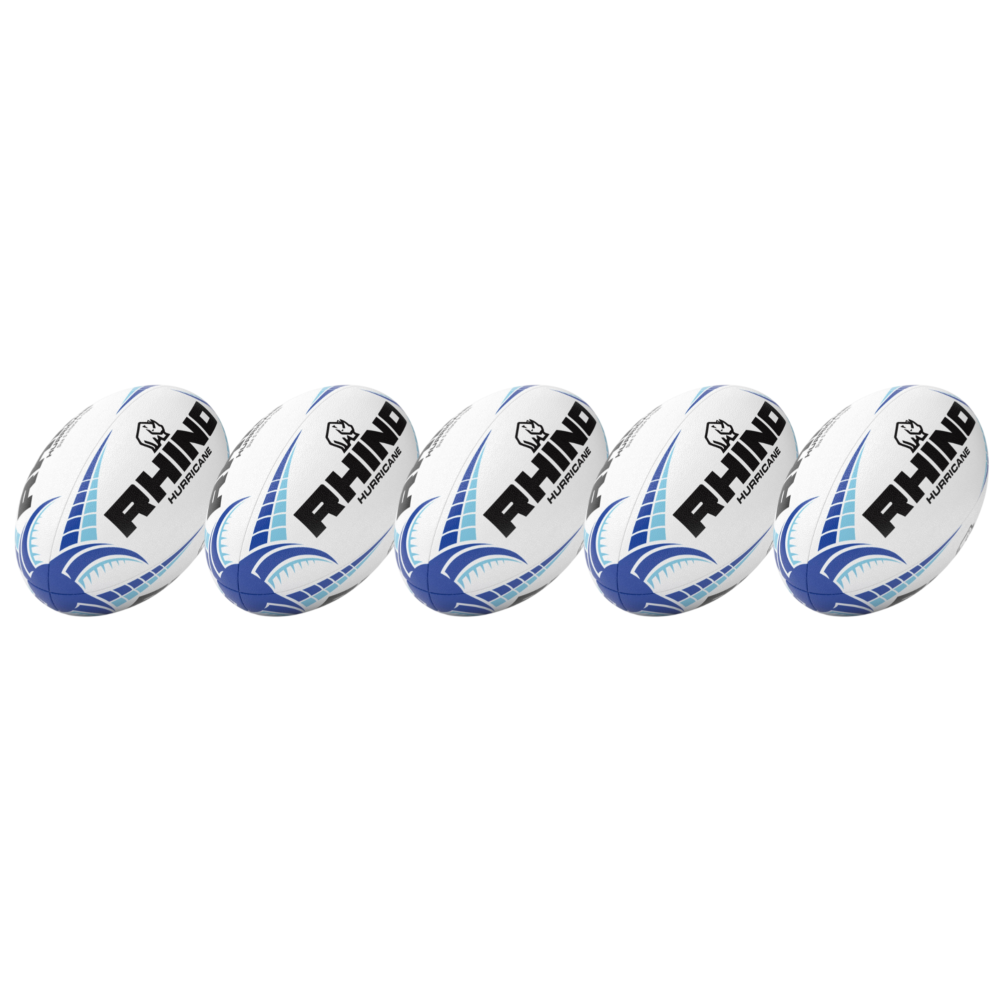 5pc Hurricane Practice Rugby Ball Bundle