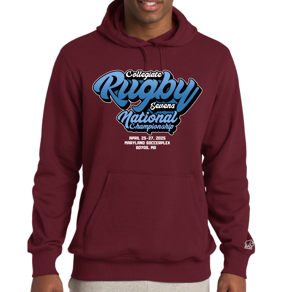 CRC Collegiate Rugby Notational Championship Cotton Hoodie - Maroon