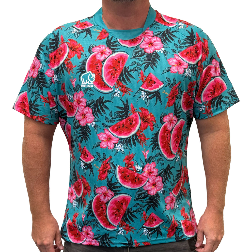 Rhino Rugby Saturday Social Sublimated Aerolite Jersey - Watermelon Wonderland
