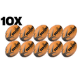 10pc Fluorescent Cyclone Practice Rugby Ball Bundle