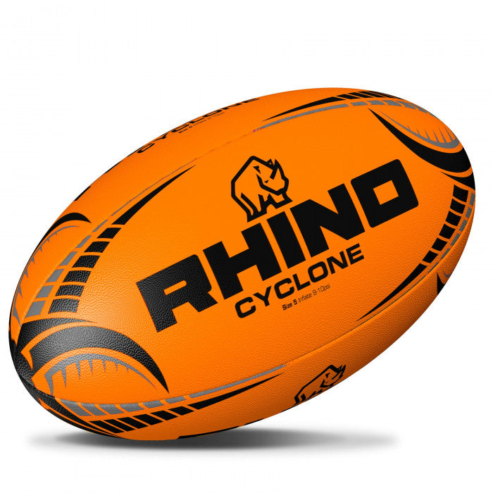 Fluorescent Cyclone Practice Rugby Ball Fluro Orange