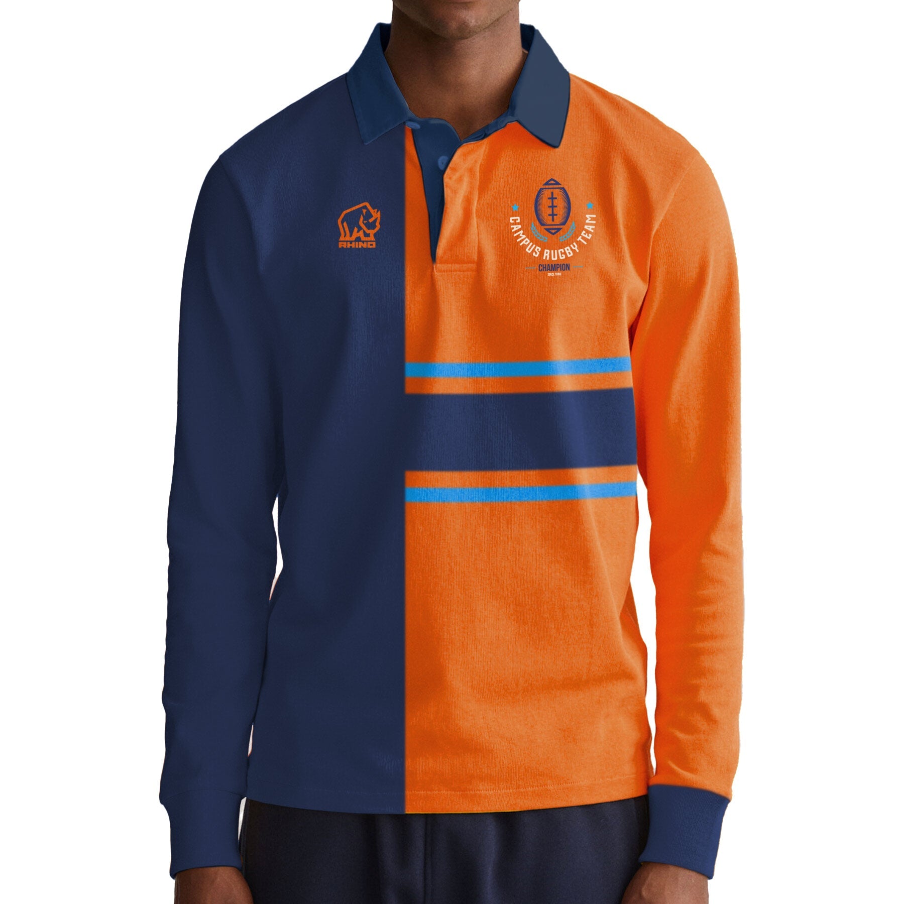 Get latest Men's Custom Classic Cotton Rugby Jersey at best price. Rhino Rugby