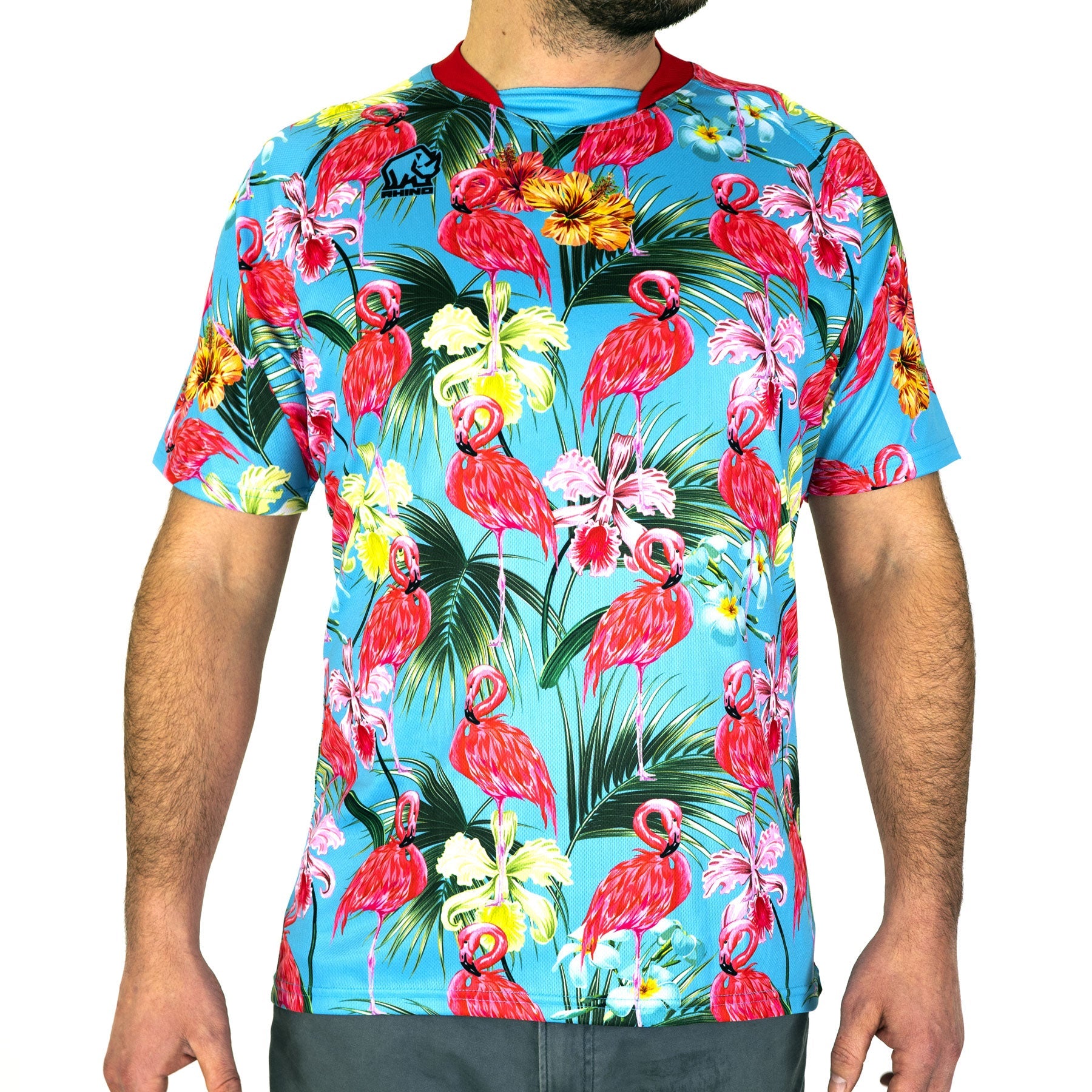 Rhino Aerolite Jersey - Flamingo Fluro Blue