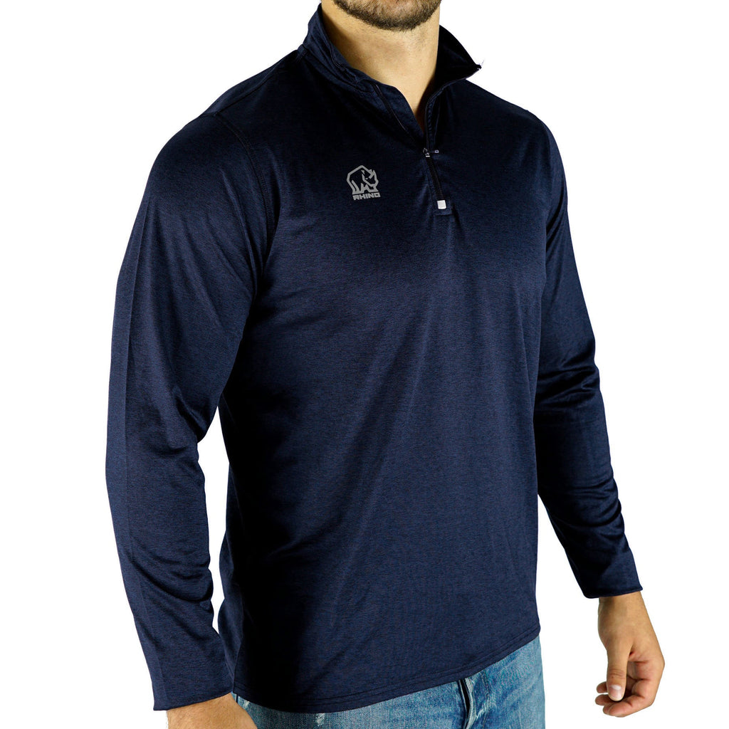 Rhino L/S Marl Quarter Zip 