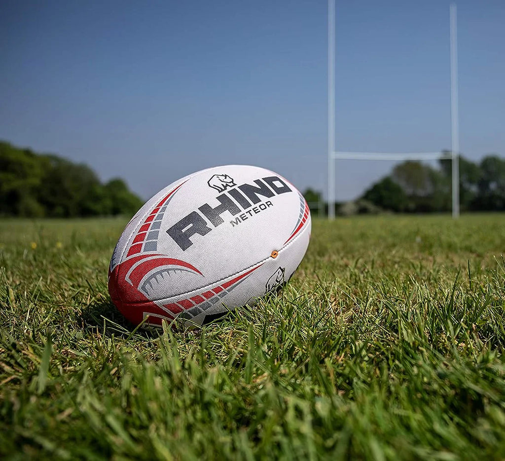 Palla Da Rugby Rhino Meteor Match - Cuoio Sintetico, Cucito A Mano - Foto 9