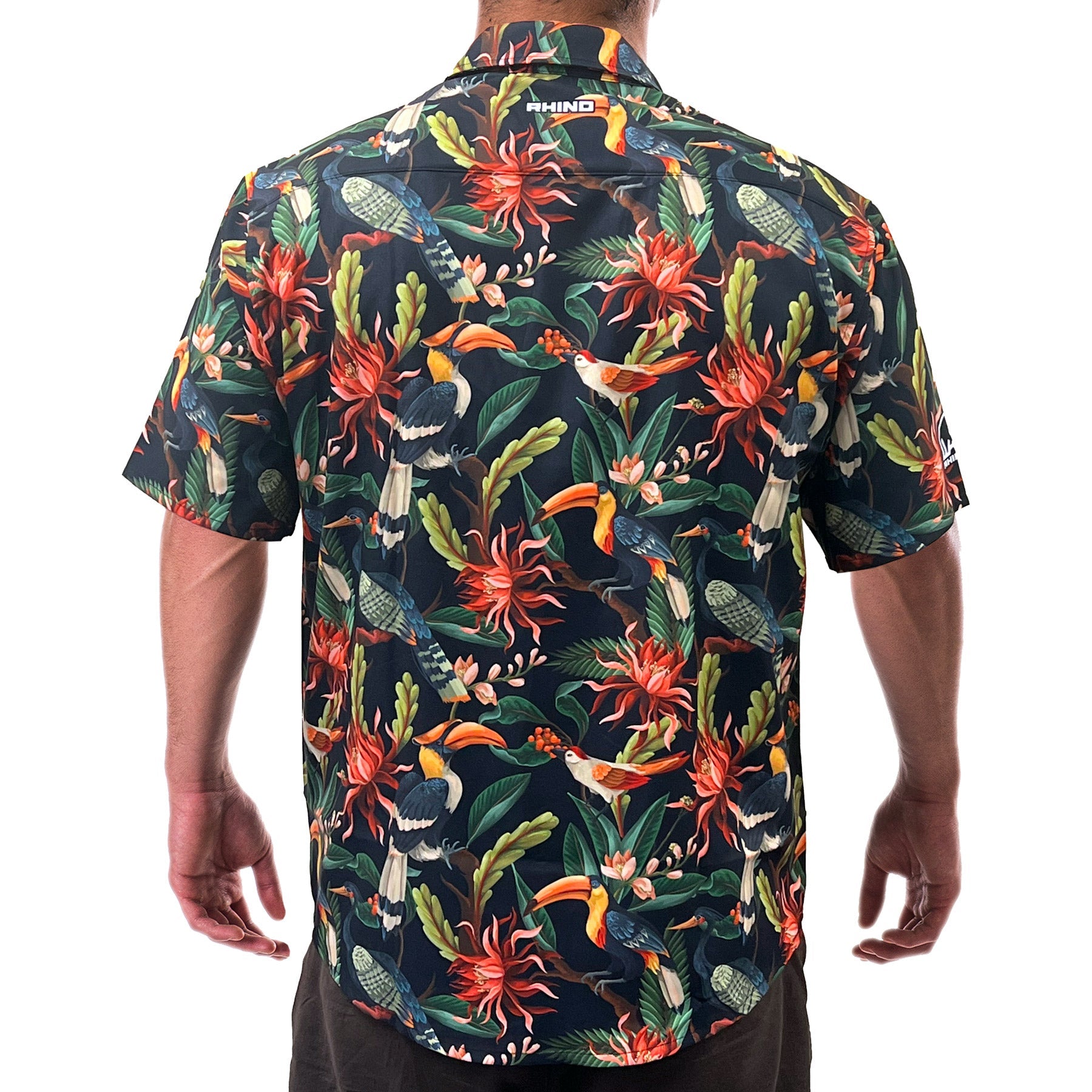Rhino Saturday Social Button Down Shirt - Tropical Evening 