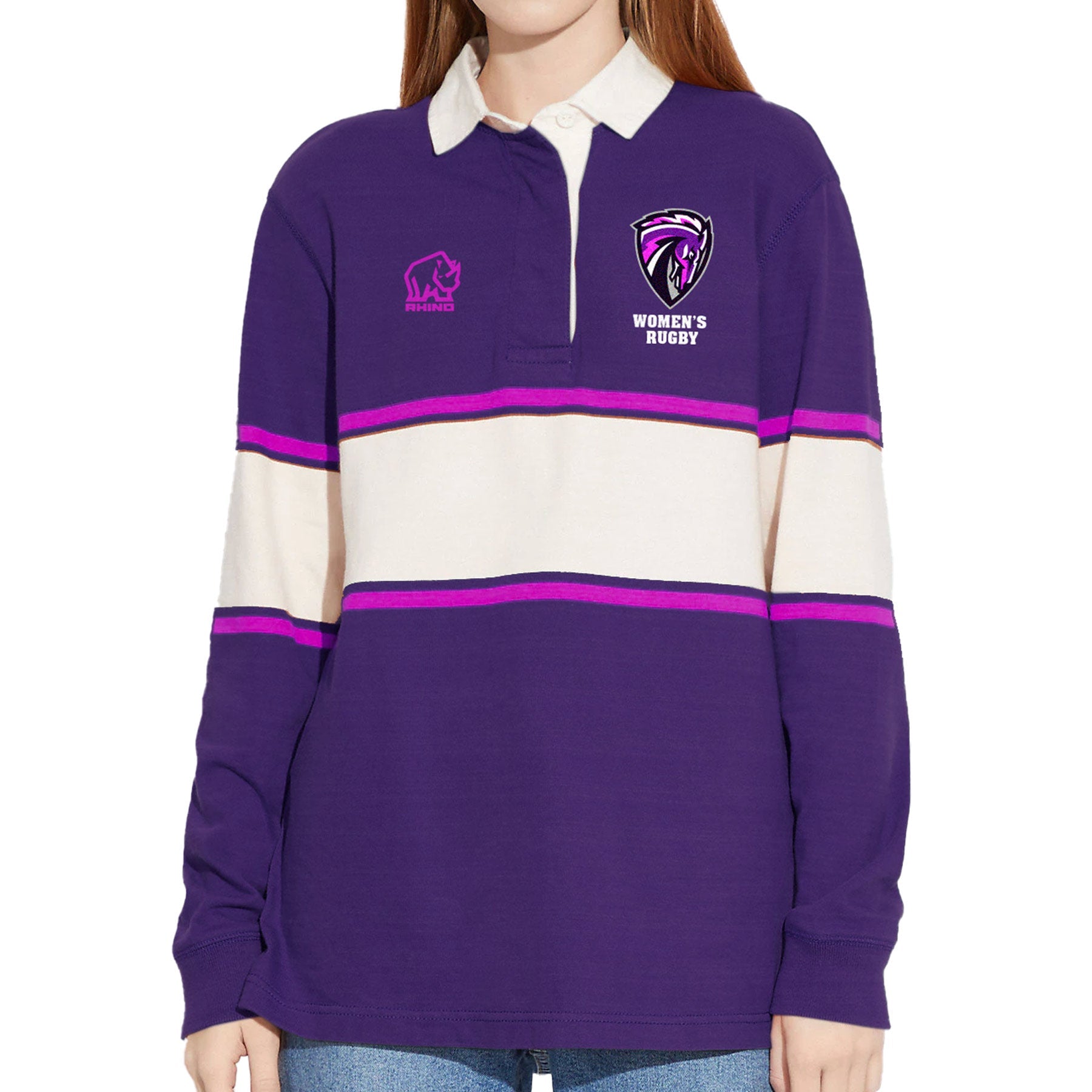 Women’s Custom Classic Cotton Rugby Jersey | Long Sleeve Team Apparel ...
