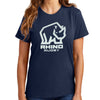 Rhino Logo Womens Cotton S/S Tee - Navy XL 